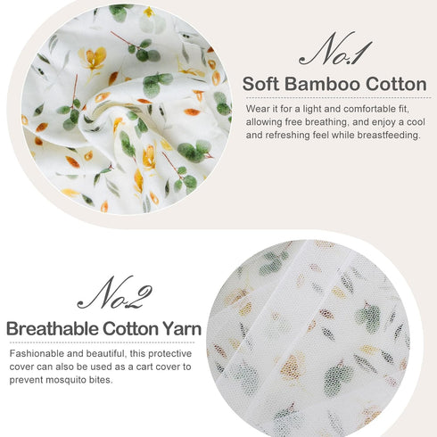 Muslin Nursing Cover for Breastfeeding,Breathable Breastfeeding Cover, Privacy Breastfeeding Cover Nursing Apron