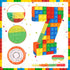 Lemicin 7 7th 16 10.6 3 Number Pinata Building Blocks with Pinata Stick Blindfold Birthday Party Decorations Happy
