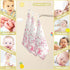 Nander 3Pack Baby Muslin Washcloths,Cherry Blossoms and Bows Soft Face Cloths for Newborn, Absorbent Bath Wash Cloths