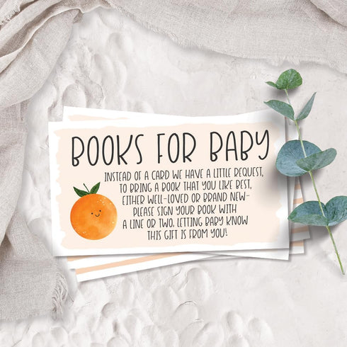 m&h invites 50 Little Cutie Books for Baby Shower Request Cards - Gender Neutral or Girl Baby Shower Inserts