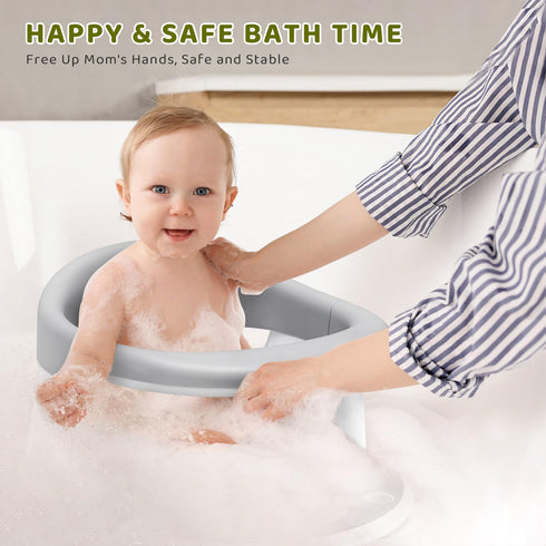 JOY ANAN 6-12-24 Baby Bath Seat, Infant/Toddler Sit Up Bathtub Seat for Months, Baby Bath Essentials, Great Shower