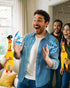 12" (1-Pack) Swooflia Giant Rubber Chicken That Squeak - Screaming Chicken Squeaky Toy, Plastic Squawking Prank