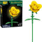 Brickcraft Bricktanicals Yellow Rose Building Set 104 Piece Flower Stem Model, Compatible