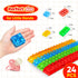 24PCS Playset LESONG Sensory Building Toys for Toddlers: Squeezable Silicone Stacking Toys Early Learning Construction