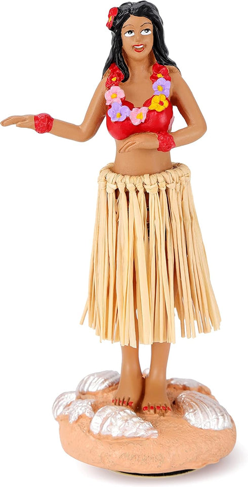 Dancing Hula Girl Dashboard Bobbleheads for Driver Dashboard Decorations, Mini Size Doll Hula Dancer 4.72" High