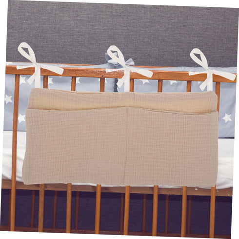 Stroller Organizer Bag Double Slot Hanging Storage for Milk Bottles Diapers Skin Easy Attachment for Bed Stroller