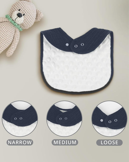 Cutie Birdie 4-Pack 100% 0-36 Muslin Baby Bibs for Unisex Girls & Boys- Cotton Baby Bibs for Drooling and Teething