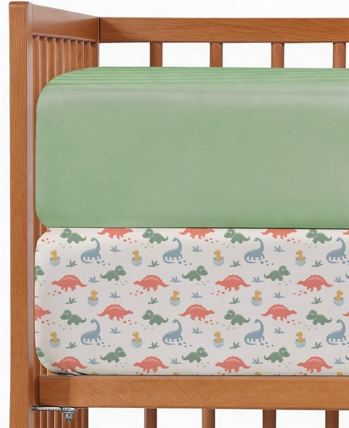 Baby Crib Sheets for Boys & Girls - Pack of 2 Fitted