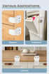 4 Pack Drawer Locks, Maveek Child Proof Cabinet Locks, Baby Safety Bottom Latches for Furniture and Drawers
