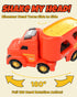 LADFAR 6 6 Set, 3 4 5 6 Construction Toy Trucks for Boys Girls, with Unique Music & Lights, Mini Pull-Back Vehicles