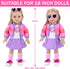 18 Inch Set Playsets Backpack American Doll Clothes and Makeup Accessories - Dolls Makeup and Outfit Bundle