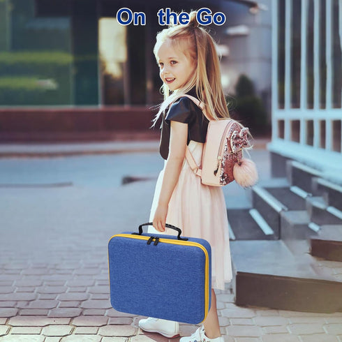 MGZNMTY Storage Case for Little Tikes Story Dream Machine Books, Blue Travel Box for Kids Toddler Toys Gifts