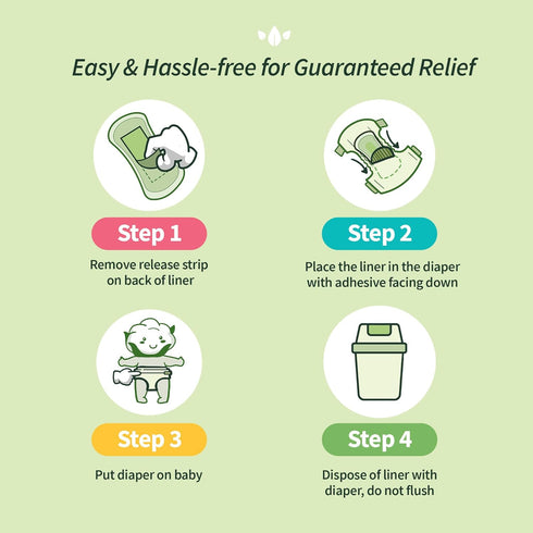 100% 20 Count Organyc Certified Organic Cotton Baby Diaper Liner for Sensitive Skin, Fits All Brands and Sizes Diapers