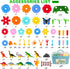 Toys Gifts for Toddlers Boys Girls Age 2-6, 167 PCS Dinosaur Flower Garden Building Blocks, STEM Stacking Games