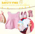 WILLBOND 50 2.2 Inch Pcs Diaper Pins Safety Plastic Head Cloth Diaper Nappy Pins with Locking Closures Stainless Steel