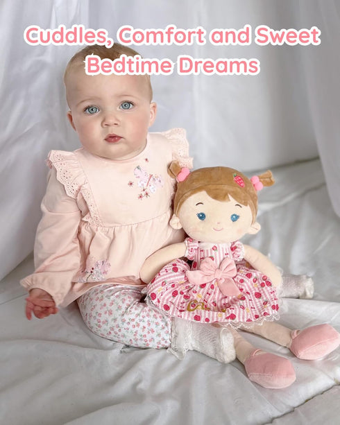 (16''), 1 LeyaDoll Soft Baby Doll Toys My First Baby Rag Doll for Year-Old Girl Birthday Gift, Christmas Plush Toys