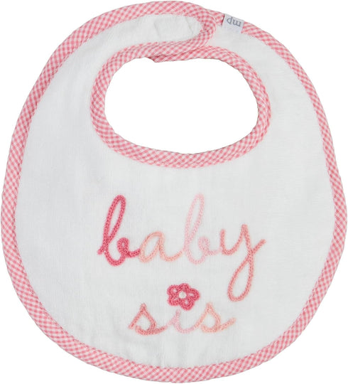 Mud Pie Children's Little Sister Bib; One Size Fits Most