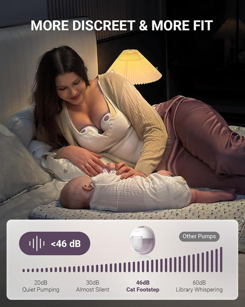 1 Pack comfyer Heated Wearable Breast Pump, Industry-Leading Heating Tech, Innovative Magnetic Charging Cable, App