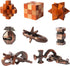 8pcs Puzzles Toys Wooden and Metal Brain Teaser Puzzles Game for Adults