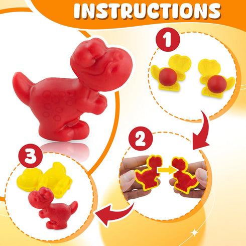 Set 27 2-8, Dinosaur Dough Tools for Kids, PCS Dinosaur Molds and Accessories for Creative Fun, Dough Starter Kit