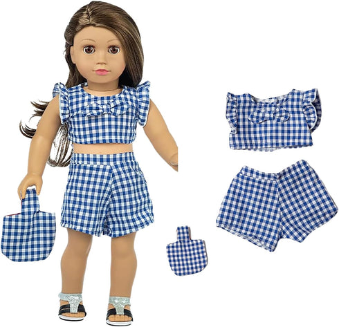 XFEYUE 22 18 inch 18 inch 10 Sets Pcs American Doll Clothes Gifts and Accessories, Fit Doll - Including of Various