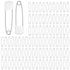 HJZHII 100PCS Safety Pins for Diaper, 2.2 Inch Plastic Head Cloth Diaper Nappy
