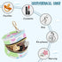 Dots Pattern Round Pacifier Storage Case with Zipper, Portable Pacifier Case for Travel, Diaper Bag & Purse, Pacifier