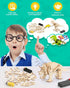 Poraxy 4 in 1 Dinosaur STEM Kits for Kids Ages 8-10, Educational Science Building Projects, 3D Wooden Puzzles Gift for