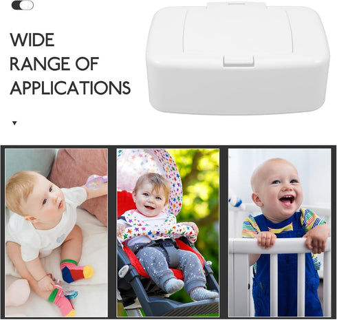 Wet Tissue Dispenser Baby Wipe Container Refillable Dispenser Plastic Container with Lid Minimalistic Decor Plastic