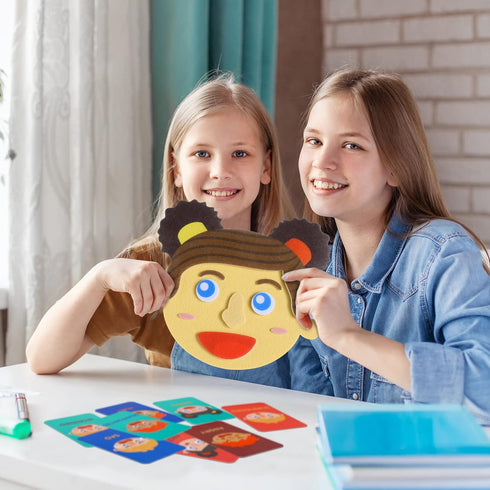 43 Pcs Social Emotional Learning Activities for Kids - Preschool Emotion Cards Making Faces and Describe Feelings