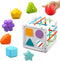 Baby Sensory Shape Sorter Blocks Toy, Montessori Educational Learning Toys for Babies Toddlers 6-18 Months Gifts