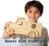 3 12 2 Set, 8+ Easy Playhouse: Wood Building Toy Kit - DIY Vehicle Projects: Helicopter, Truck & Excavator, Paint