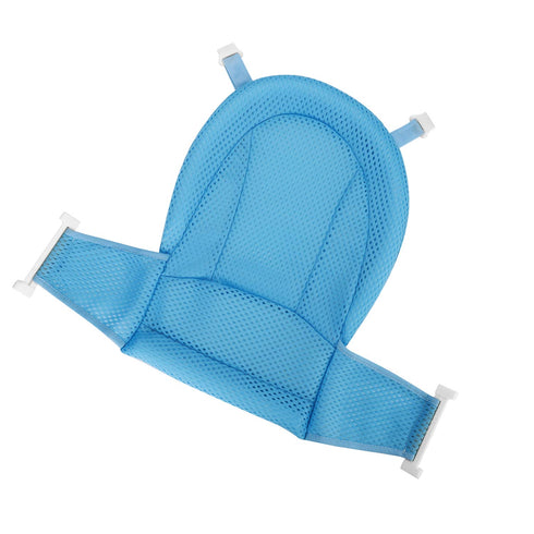 Baby Bath Tub Portable Non-slip Mesh Bathtub Newborn Infants Toddlers Spine Protection Pad Folding Bath Mat Bath Tub Seat Support Baby Sink Bath Pad Shower Support for Boys Girls Age 0-3 (Blue)