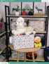 FANKANG Storage Basket, Nursery Hamper Canvas Laundry Basket, Foldable with Waterproof PE Coating for Clothes, Toys