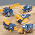 Set, 5-in-1 3 4 5 6 7 Construction Trucks Toy Dinosaur Vehicles Magnetic Educational STEM Building Car Kit, Transform