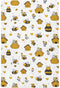 Pigsaly Crib Sheets Funny Flowers Hearts Yellow Bees Baby Sheet for Standard Crib