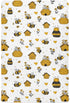Pigsaly Crib Sheets Funny Flowers Hearts Yellow Bees Baby Sheet for Standard Crib