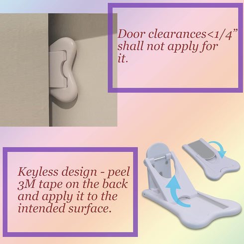 Sliding Door Lock for Child Safety, Window Stoppers for Vertical Windows, 2 Pack