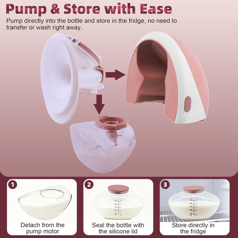Kearnybo M9-6 Pack 150ml Pump Bottles Compatible with Breastmilk Storage Containers, Electric Breast Pump Replacement