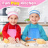 Kids Apron Kitchen Toys 20Pcs - Educational Cooking Baking Set with Cookbook & Chef Hat for 3-8 Year Old Girls