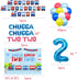 BEOXAGAR 2nd Chugga Chugga Two Two Party Decorations - Train Birthday Cake Topper & Supplies