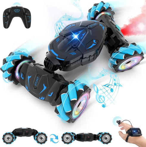 Pristar RC Cars Gesture Sensing Stunt Car, Best Gifts for Boys 6-12, 2.4Ghz Remote Control Toys for Age 6-12, 360°