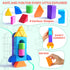 1.65 Inches Set 8 3 4 5 6 (22PCS) Big Magnetic Building Blocks, Multi-Shape Magnet Toy for Toddlers, Colors Montessori