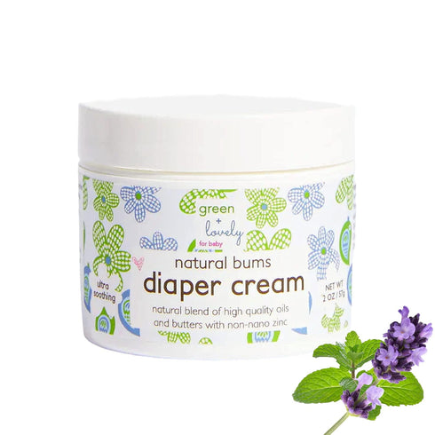 Natural Bums Diaper Rash Cream (Chemical Free), Made with Organic Shea Butter