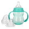 Nuby 3 in 1 Baby Bottle to Training Sippy Cup, 8 Oz Toddler Cups Spill Proof with Soft Spout