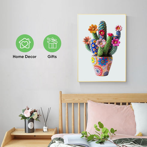 200 10'' 14'' Mys Aurora Mothers Day Puzzles for Adults Cactus Flower Wooden Puzzles, Pieces Unique Shaped Jigsaw