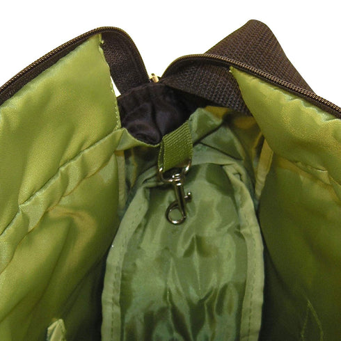 Ultimate Hobo Style Tote Diaper Bag - Trend Lab Black with Avocado