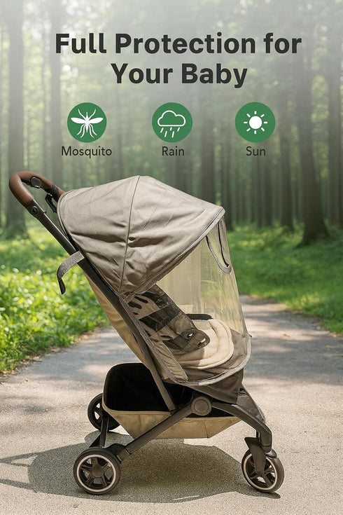 GOCKUAP Rain Cover for Joolz AER+ Stroller, Windproof & Waterproof Stroller Weather Shield Accessory, All-Season Baby