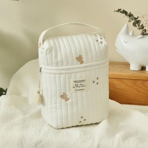 Diaper Bag Tote, Travel Diaper Tote, Multifunction Baby Bag for Bottle Wipes Pacifier, Little Bear