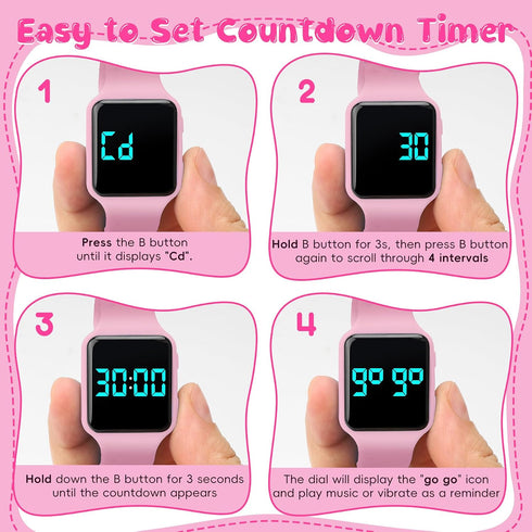 Countdown/Music/Alarm BEN NEVIS Potty Training Watch, Digital Toddler Watch with Clocks/Vibration Reminder
